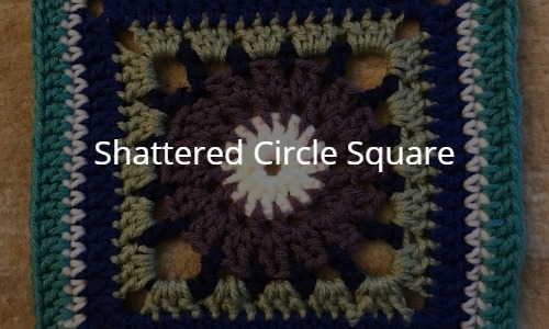 shattered circle granny square crochet